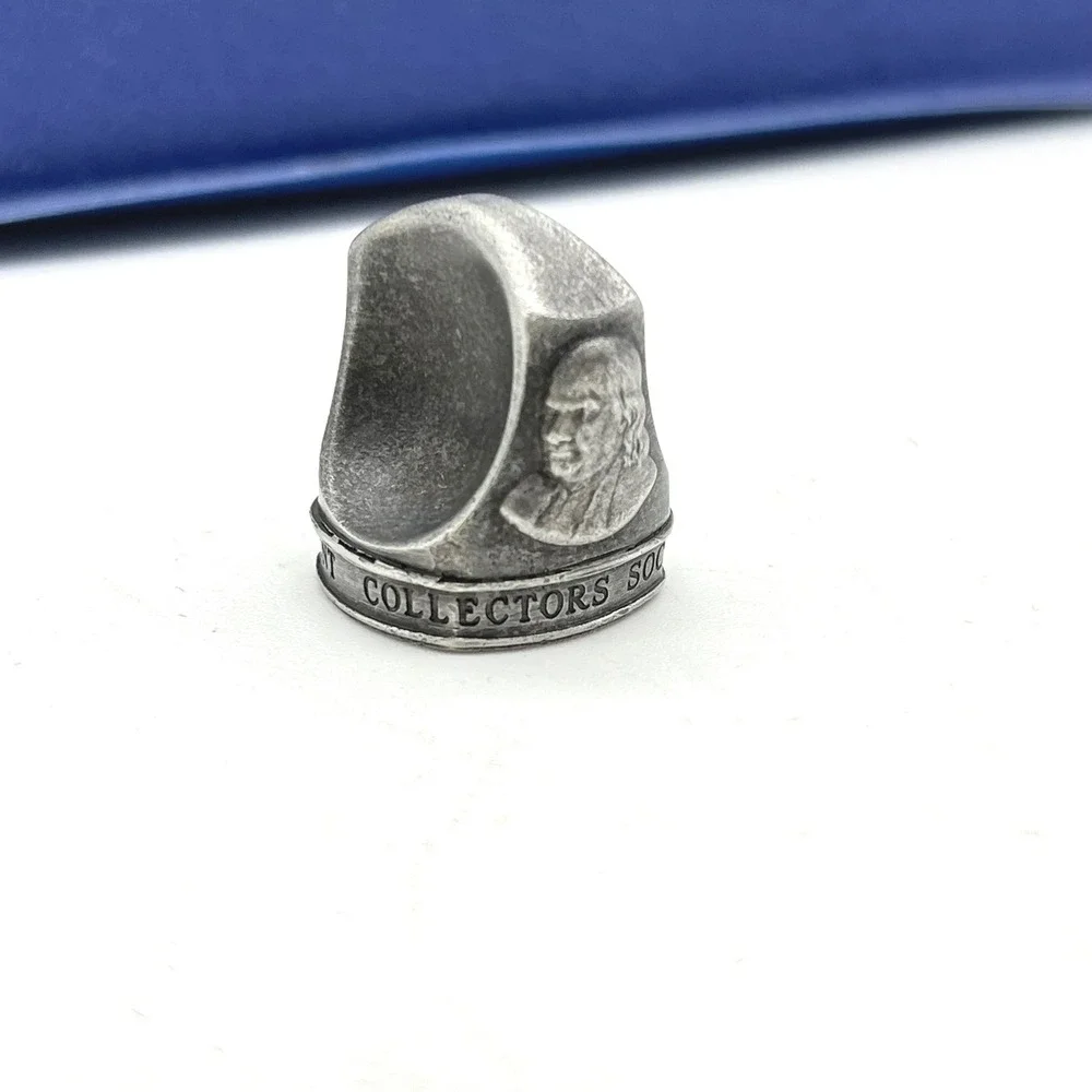 Franklin Mint Collectors Society Wax Seal Kit Benjamin Franklin Pewter Blue Wax